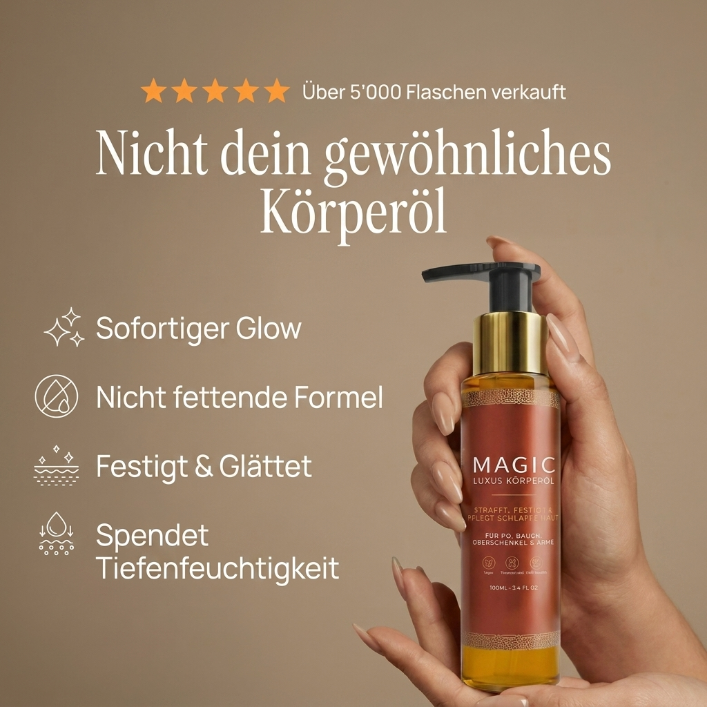 Nicht dein gewöhnliches Körperöl – Sofortiger Glow, nicht fettende Formel, festigt und glättet