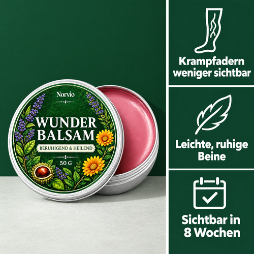 Norvio Wunderbalsam: Krampfadern weniger sichtbar, leichte Beine, sichtbar in 8 Wochen