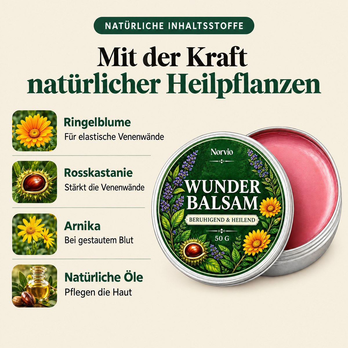 Norvio Wunderbalsam mit der Kraft natürlicher Heilpflanzen